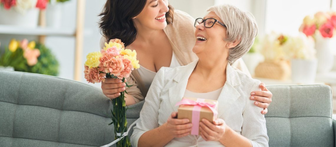 Happy,Mother's,Day!,Beautiful,Young,Woman,And,Her,Mother,With