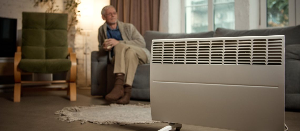 Electric,Convector,Heating,Modern,Apartment,Living,Room,In,Winter.,Concept